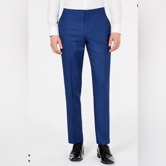Ryan Seacrest Slim-Fit Stretch Cobalt Blue Tuxedo Set Size 44S, Pants 36Wx30L - Picture 11 of 16